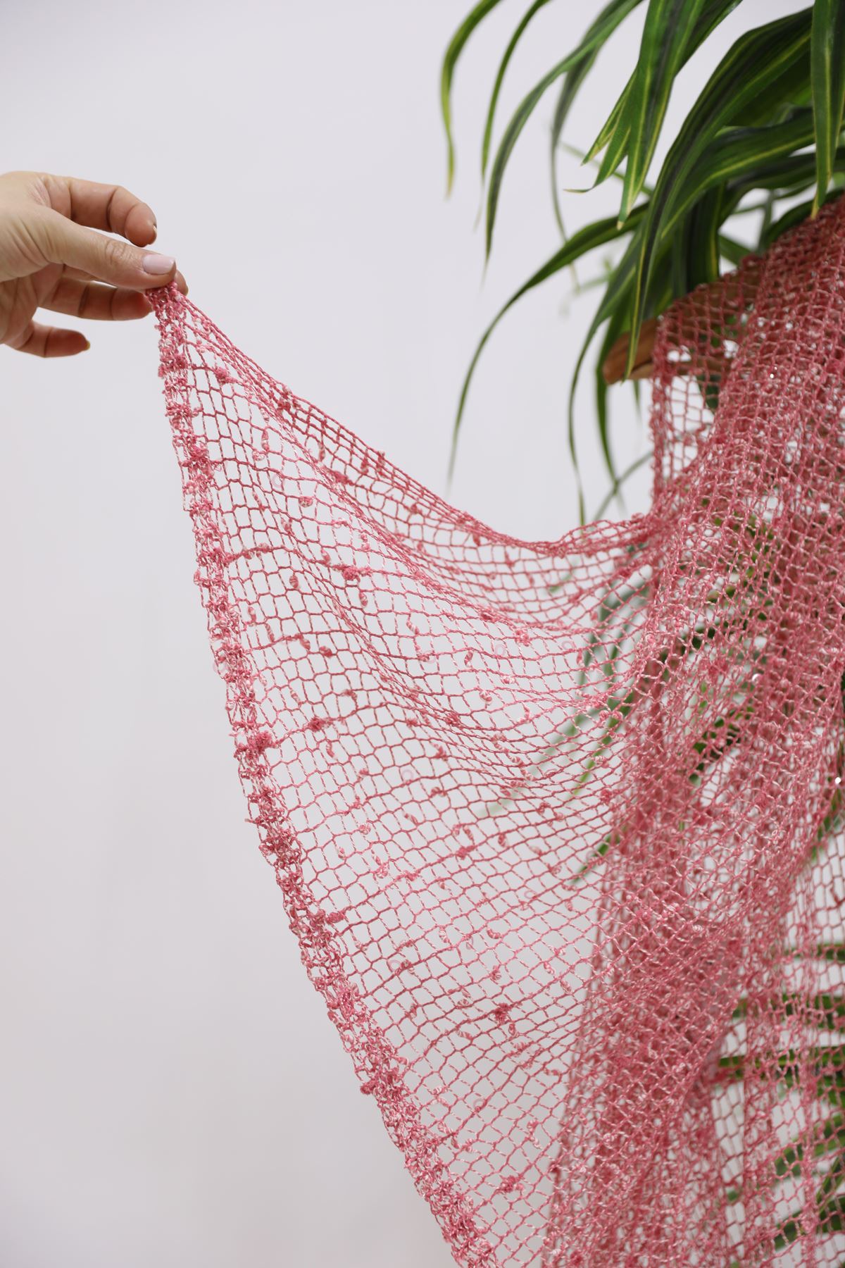 Knitwear Braided Pareo-Pink