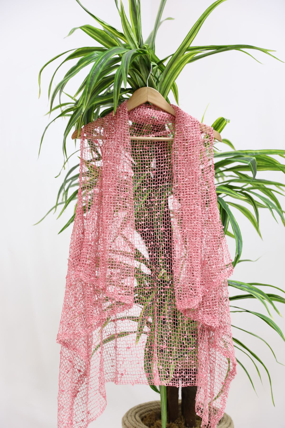 Knitwear Braided Pareo-Pink