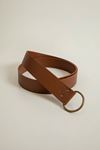 Women's Belt with Small Oval Buckle-Camel Brown