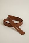 Faux Leather Fabric Gated Women's Belt-Camel Brown