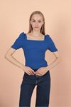 Camisole Fabric Square Collar Watermelon Sleeve Women's Blouse-Royal