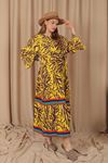 Viscose Fabric Women's Dress-Yellow