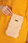 Plush Women's Snap Crossbody Bag-Camel Brown