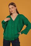 Women's Knitwear Cardigan-Green
