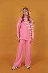 Tricot Fabric Women's Suit-Pink