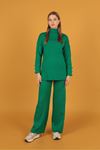 Tricot Fabric Women's Suit-Green