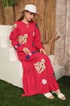 Viscose Fabric Women's Dress-Fuchsia
