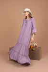 Viscose Fabric Women's Dress-Lilac