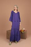 Платье женское из вискозной ткани-фиолетовое
