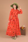 Floral Embroidered Women's Dress-Pomegranate Flower