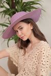 Straw Women's Hat-Lilac