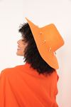Straw Seashell Women's Hat-Orange