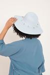 Женская шляпа с соломенной ракушкой-Голубой