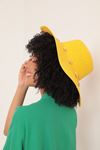 Женская шляпа с соломенной ракушкой-Желтый
