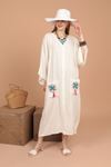 Viscose Fabric Women's Dress-White