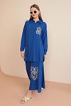 Viscose Fabric Embroidered Suit-Saks