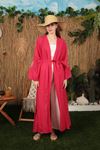 Viscose Fabric Women's Kimono-Fuchsia