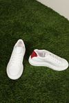 Kadın Sneakers Spor Ayakkabı-Beyaz-Kırmızı