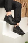 Renk Detaylı Sneakers Kadın Spor Ayakkabı-Siyah