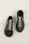 Komple Taşlı Kadın Sneakers Spor Ayakkabı-Siyah
