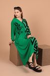 فستان نسائي قماش فيسكوز-أخضر