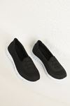 Rahat Taban Kolay Giyilebilir Kadın Günlük Ayakkabı-Siyah- Beyaz