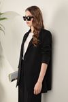 Atlas Fabric Women's Oversize Jacket-Black
