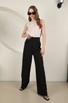 Atlas Fabric Women's Oversize Trousers-Black