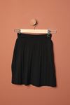 Трикотаж Женская плиссированная юбка-Чёрный