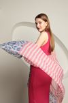 Женская шаль с морским узором-Розовый