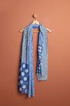 Женская шаль с цветочным узором-Ярко синий
