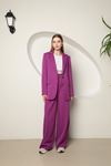 Женская пиджачк Оверсайз Из Ткани Atlas - фиолетовый
