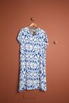 Viscose Fabric Leaf Pattern Women's Dress-Ecru