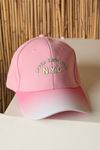 Нью-Йорк Женская кепка с градиентом и принтом-Розовый