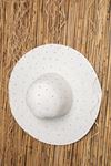 Full Stone Wide Women's Straw Hat-White