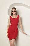 Camisole Fabric Women's Dress-Red
