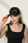 Love Embroidered Women's Cap-Black