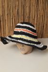 Women's Straw Hat-Black